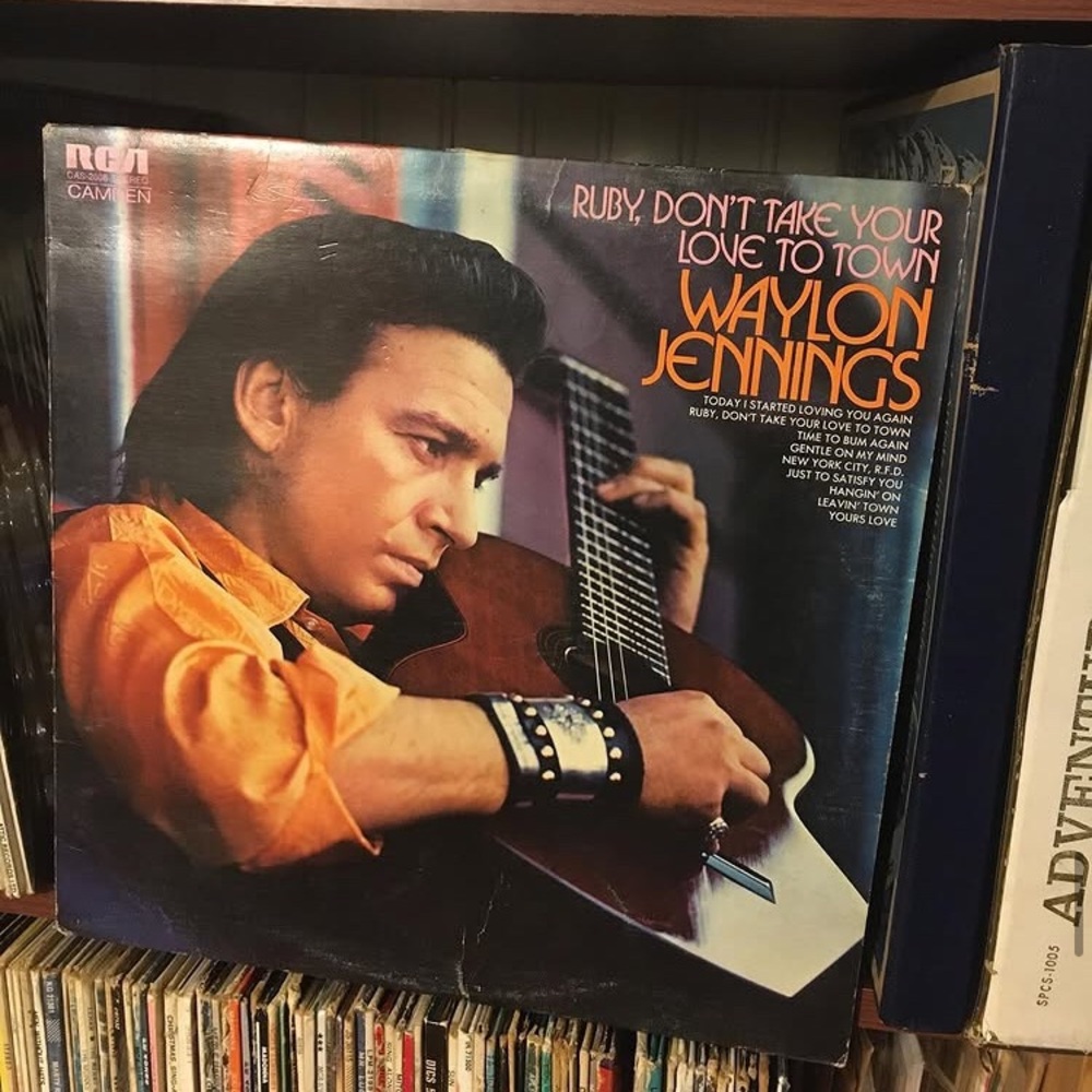 1970s Waylon Jennings vinyl record